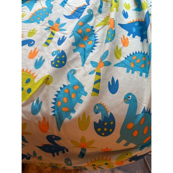 Kite Kids Dinosaur Print Twin Sheet Set With Fitted Sheet Flat Sheet & Pillowcas - Picture 10 of 13
